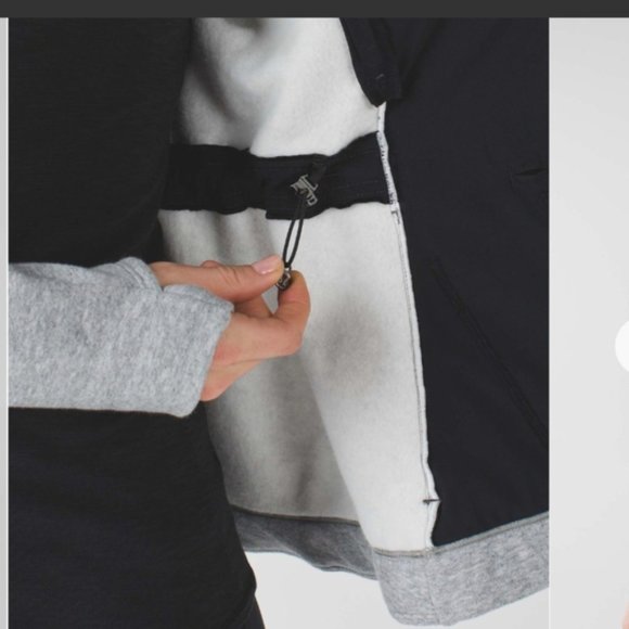 Lululemon &go Take-Off Fleece Heathered Medium Grey missing drawstring - Picture 7 of 16